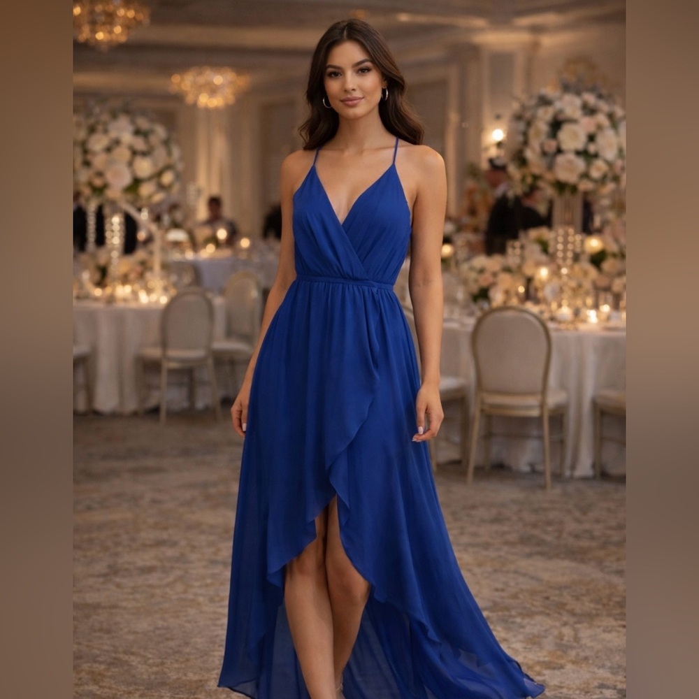 bebe Blue Maxi Dress